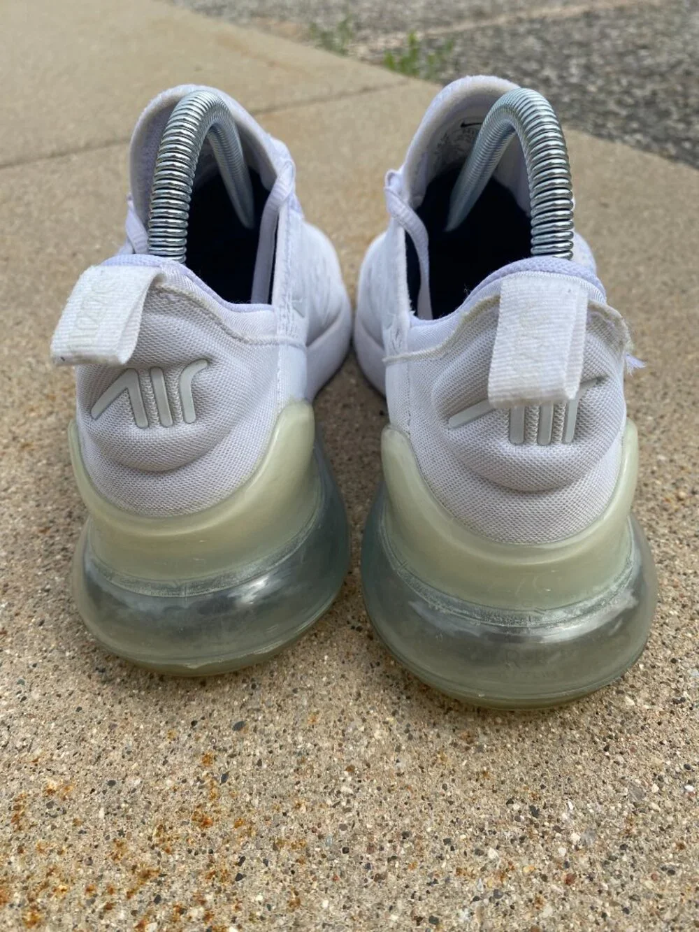 Share Nike Air Max 270 Shoes Youth Size 6.5Y US White Running Sneakers 943345-10